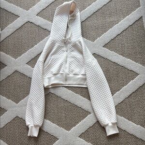 Altar'd State White Textured Sweatshirt